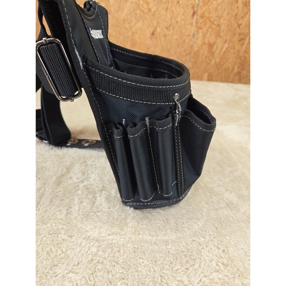 Husky Black Tool Belt Pouch Organizer Adjustable Strap Work Gear - Picture 4 of 7